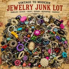 Huge Vintage To Now Jewelry Junk Lot 4+ Lbs Craft Repair Repurpose Tangled picture