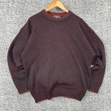 Vintage Woolrich Sweater Mens XL Red Wool Knit Handframed Hong Kong 90s picture