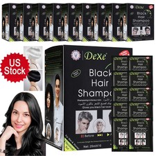 10-100Pcs Dexe Instant 5Min Black Hair Dye Shampoo White Become Black Hair Color picture