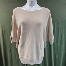 Quince W light Dolman cotton sweater L cream elegant minimalist mature chic picture
