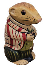 Vaillancourt Folk Art Christmas Mouse Figurine Signed picture