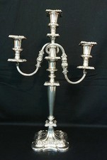 Georgian Antique Silver Sheffield Plate Candelabra/Candlestick c1800-1840s picture