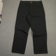 Carhartt WIP Single Knee Pant Mens 36x32 Black Canvas Carpenter Workwear picture