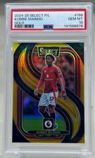 Kobbie Mainoo PSA 10 Gold /10 2024-25 Panini Select EPL #199 Pop 1 United picture