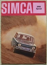 SIMCA 1000 SPECIAL Sales Brochure For 1971-72 picture