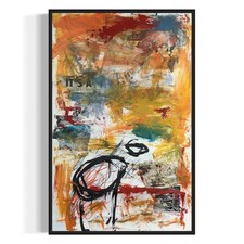 Original Mixed Media Abstract Modern Art Painting 24x36 “Oasts to Win