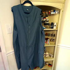 NWOT High Tech Quick Dry Sleeveless Zip Front Jumpsuit Blue Women’s Plus 4X picture