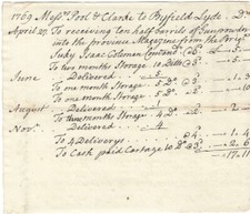 Boston Colonial Receipts Involve One For Loyalist Byfield Lyde, Fled Colonies picture