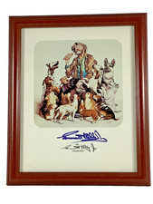 EMMETT KELLY JR CIRCUS CLOWN SIGNED AUTOGRAPH FRAMED PHOTO 8.5 x 10.5 picture
