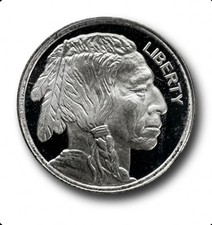 ​999 Fine Silver Round Buffalo Indian Head Gram Fractional Bullion Mini Coin picture