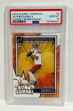 2024 Donruss Clearly Jayden Daniels RC Bomb Squad - PSA 10 #2 picture