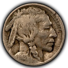 1913-D Ty-2 5c Indian Head Buffalo Nickel - Type 2 - VF Semi Key Date - Z5985 picture