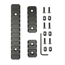 3 PCS M-Lok Picatinny Weaver Rail Section Aluminum 3 5 11 Slot 1.5