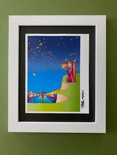 PETER MAX SIGNED POP ART PRINT FRAMED COLORFUL VINTAGE STYLE WALL DECOR picture