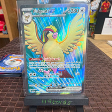 Pidgeot ex 217/197 Sv03: Obsidian Flames Ultra Rare Holo Full Art EX 280 HP picture