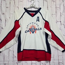 Athletic Knit Hockey Jersey White Columbus Capitals Fickel 22 Sports Adult Small picture