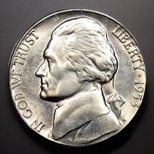 1953-S Jefferson Nickel GEM BU UNC From Original Roll FAST SHIPPING picture