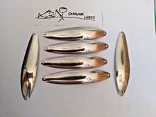 6 - 7/8 oz Metal Fishing spoon Silver Trolling Drifting Flutter  Blanks 4