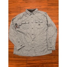 Roark Artifacts of Adventure Grey Flannel Shirt Classic Fit Mens Large picture