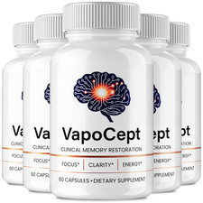 Vapocept Capsules, Official Vapo cept Pills Supplement for Brain Health (5pk) picture