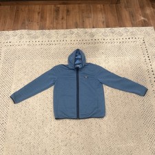 LL Bean Airlight Knit Full Zip Hoodie Mens Medium Light Ocean Comfort Outdoors picture