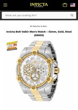 NEW Invicta Bolt Valkir 69800 Men’s 52mm Two-Tone Chronograph Watch picture
