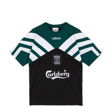 Adidas Liverpool FC 95 size 2XL Heavyweight T-shirt Black/Rich Green. KA8097. picture