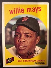1959 Topps Willie Mays #50 Vintage SF Giants HOF Clean Centering VG-EX Raw picture