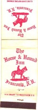 The Horse & Hound Inn Franconia NH Vintage Matchbook Cover 1970s picture