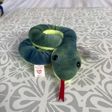 Retired 1997  Ty Beanie Baby Hissy The Snake Mint Condition 🐍  picture