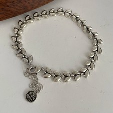 Solid 925 Sterling Silver Bracelet for Women | Vintage Handmade Simple Bangle picture