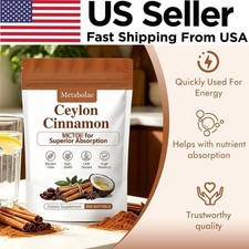 Metabolae Ceylon Cinnamon Capsules With MCT Oil, Non-GMO, Gluten Free, 300pcs picture