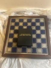 Franklin Mint Historical Society Pewter Civil War Chess Set 1983 Complete picture