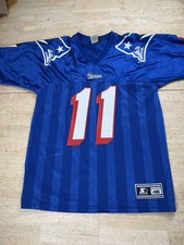 Starter Drew Bledsoe #11 New England Patriots NFL Football Jersey Blue Size 46 picture