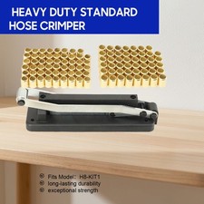 Heavy Duty Hose Crimper H8-KIT with 5 Dies 100 Ferrules for 1/4-3/8 Hoses New picture