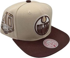 Mitchell & Ness Edmonton Oilers City Hook Snapback Adjustable Hat Cap picture