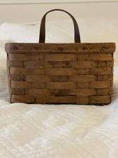 Vintage Longaberger Classic Wall or Sitting 9 inch Basket - Signed RM 1984 picture
