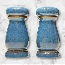 Denby Imperial Blue Salt & Pepper Shaker Set | Stoneware | Excellent Conditio picture