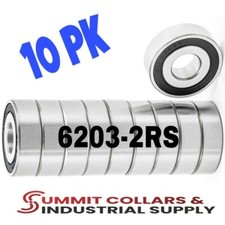 (10) 6203 2RS PREMIUM RUBBER SEALED BEARING 17X40X12MM picture