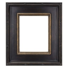 Museum Plein Aire Ornate Picture Frame 12x16 Antique Black Gold - Open Back No picture