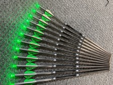 12 Lighted Bohning BLACK SKY Killer Instinct Centerpoint Barnett Crossbow Bolts picture