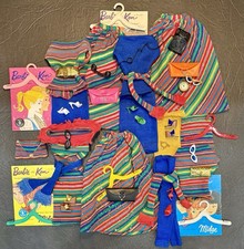 Vintage Barbie Solid & Striped Knit Pak Clothing & Accessories - 43 Total Pieces picture