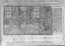 Boston Massachusetts 1787 County Convention Redress of Grievance Woodcut picture