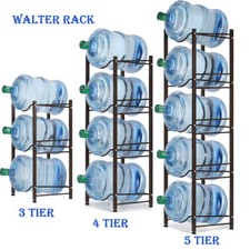 5 Gallon Water Bottle Holder 3/4/5 Tier Water Cooler Jug Storage Rack Heavy picture