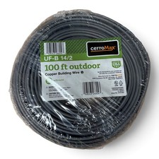 Cerrowire 100 ft. 14/2 Gray Solid CerroMax Copper UF-B Cable with Ground Wire picture