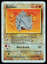 Rhyhorn 90/110 Reverse Holo Legendary Collection Pokemon Card CREASED picture