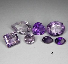 Huge 10ct Lot Unheated Purple Amethyst Natural Earth Mined Faceted Gems Brazil picture