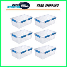 6 PACK - EZY STORAGE WATERPROOF 8.4Gal/33.8Qt/32L STORAGE BOX IP67 picture