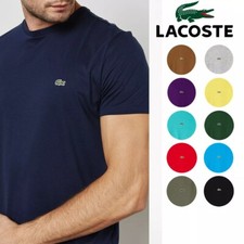HOT SALE ~ Authentic Lacoste Mens Short Sleeve Crew Neck Pima Cotton T-Shirts picture