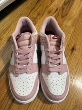 Nike Pink/White Colorblock Unisex Kids Low Top Lace-Up Sneakers Rubber Sole picture